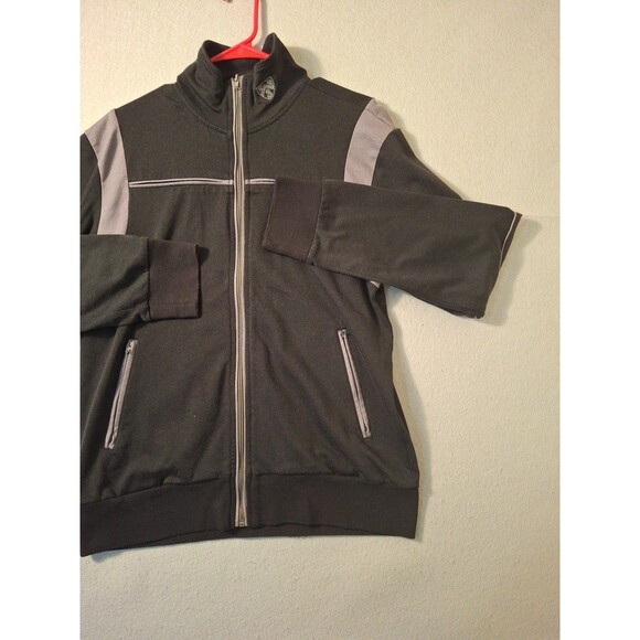 Guess By Marciano Track Jacket Men's L Full Zip Mock Neck Salvation Embroidery - Picture 4 of 11